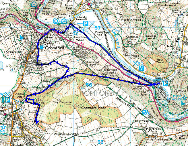 Walking High Peak Trail | Route Map High Peak Trail | Peak District
